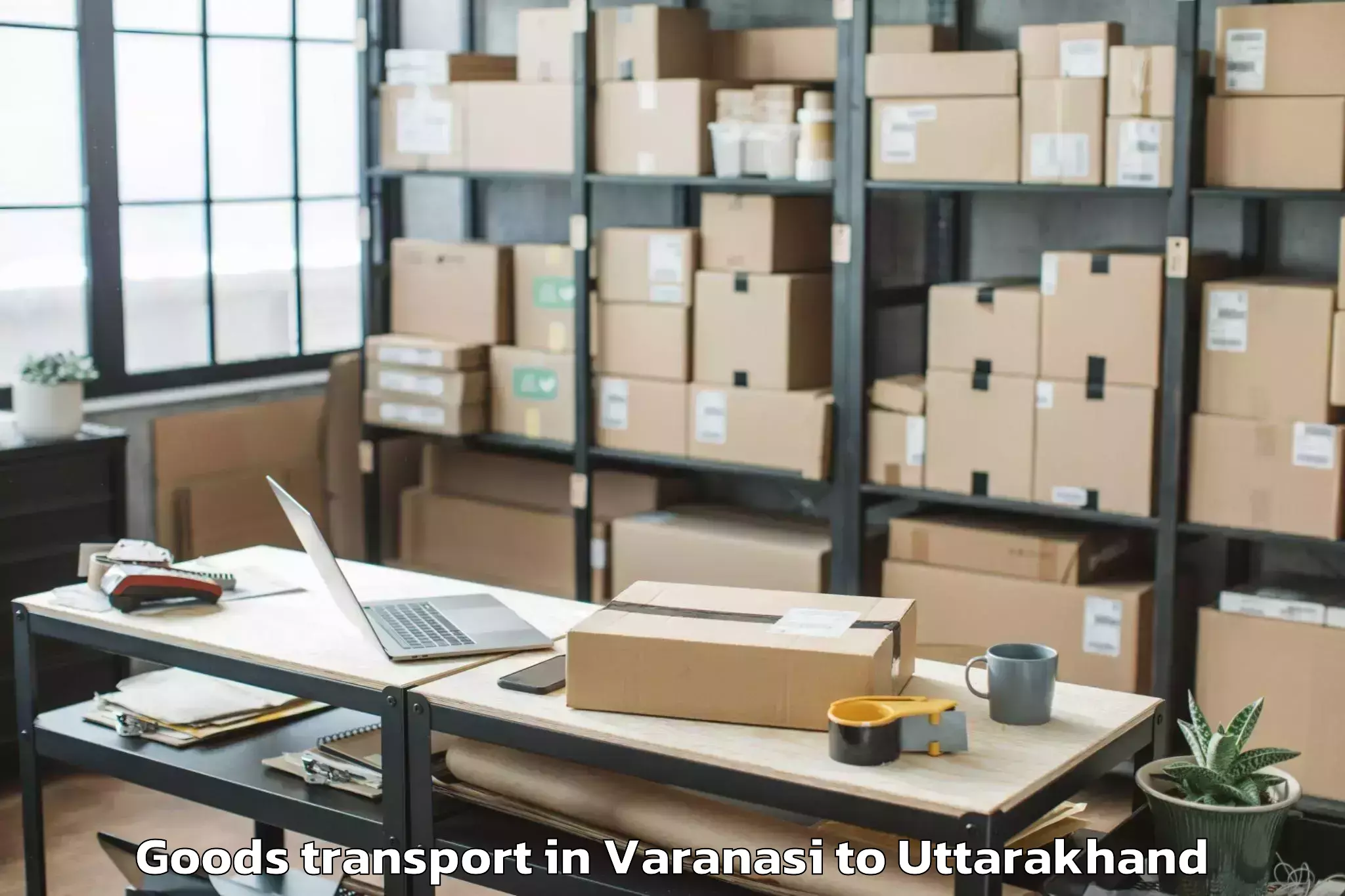 Efficient Varanasi to Pokhari Goods Transport